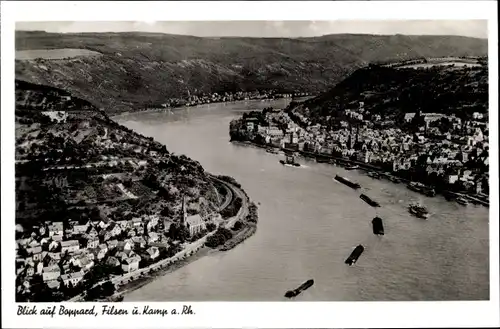 Ak Filsen Rheinland Pfalz, Fliegeraufnahme, Boppard, Kamp