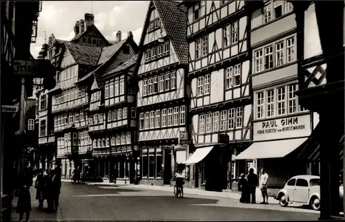 Ak Hann. Münden in Niedersachsen, Alte Fachwerkhäuser, Lange Straße