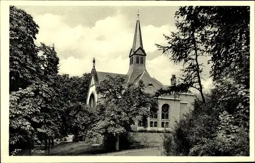 Ak Weilmünster im Taunus Hessen, Kindersanatorium, Kirche