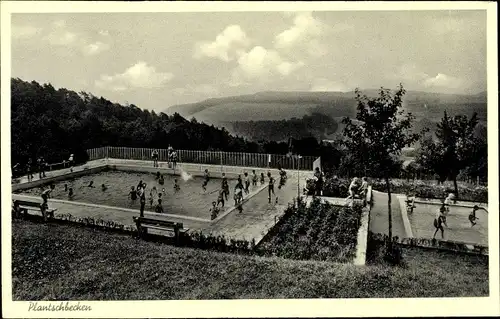 Ak Weilmünster im Taunus Hessen, Kindersanatorium, Plantschbecken, Schwimmbecken