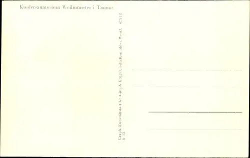 Ak Weilmünster im Taunus Hessen, Kindersanatorium, Plantschbecken, Schwimmbecken