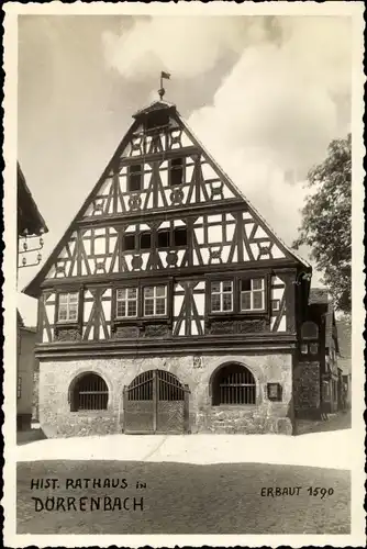 Foto Ak Dörrenbach in Rheinland Pfalz, Fachwerkhaus