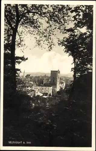 Ak Mühldorf am Inn Oberbayern, Teilansicht