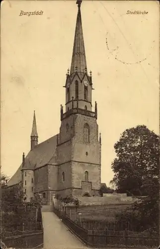 Ak Burgstädt in Sachsen, Stadtkirche