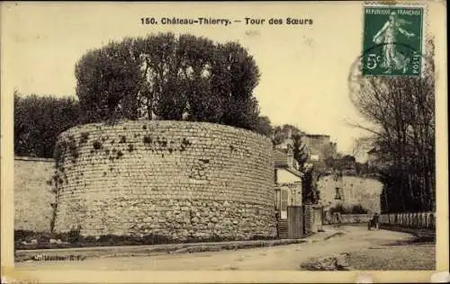 Ak Château Thierry Aisne, Tour des Soeurs