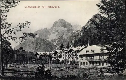 Ak Carbonin Schluderbach Toblach Dobbiaco Südtirol, Rottewand