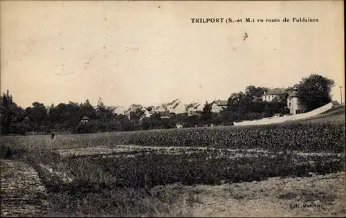 Ak Trilport Seine et Marne, Vue Route de Fublaines