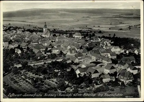 Ak Kirchberg im Hunsrück, Fliegeraufnahme