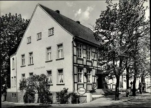 Ak Bad Sassendorf im Kreis Soest, Gasthaus Bilke, Tankstelle