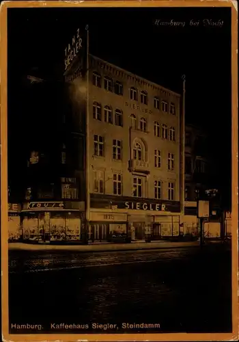 Ak Hamburg Mitte Altstadt, Kaffeehaus Siegler, Steindamm