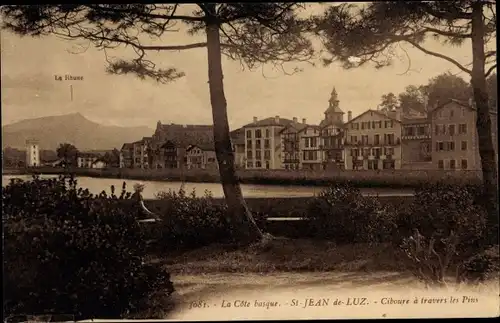 Ak Saint Jean de Luz Pyrénées Atlantiques, Ciboure a travers les Pins