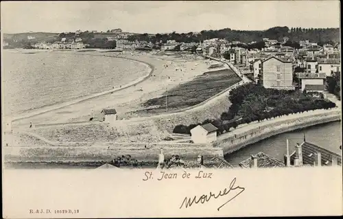 Ak Saint Jean de Luz Pyrénées Atlantiques, La Plage, Gesamtansicht