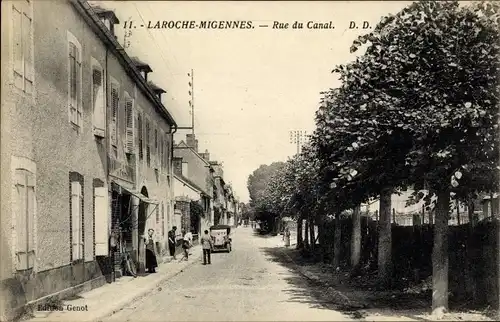 Ak Laroche Migennes Yonne, Rue du Canal