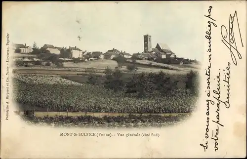 Ak Mont Saint Sulpice Yonne, Vue generale