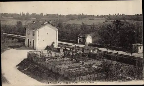 Ak Saint Fargeau Seine Port Ponthierry Seine et Marne, La Gare