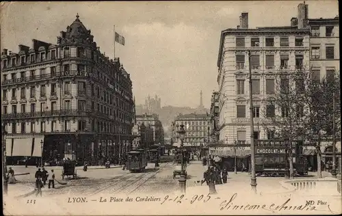 Ak Lyon Rhône, La Place des Cordeliers