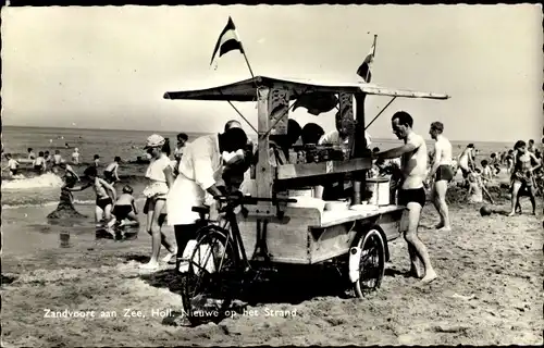 Ak Zandvoort aan Zee Nordholland Niederlande, Nieuwe op het Strand