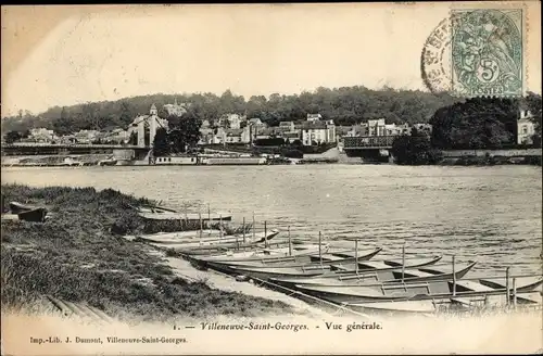 Ak Villeneuve Saint Georges Val de Marne, Vue generale