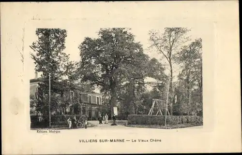 Präge Passepartout Ak Villiers sur Marne Val de Marne, Le Vieux Chene