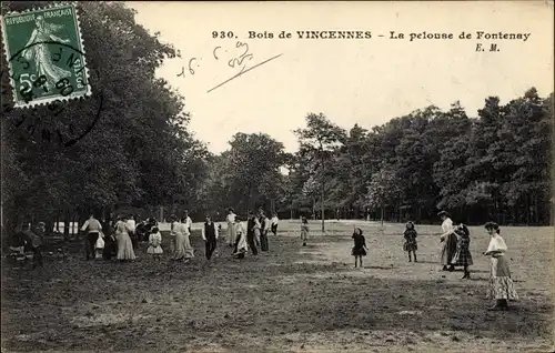 Ak Vincennes Val de Marne, Bois de Vincennes, La pelouse de Fontenay