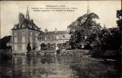 Ak Bellegarde Loiret, Pavillon de la Sous Intendance, Pavillon Capitaine