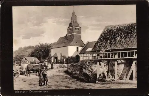 Ak Krummenau im Hunsrück, Partie an der Kirche