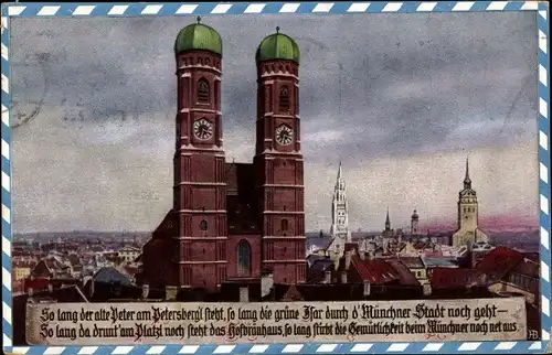Künstler Ak Boettcher, Hans, München Bayern, Frauenkirche