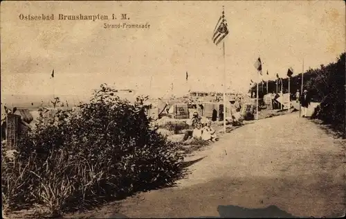 Ak Ostseebad Brunshaupten Kühlungsborn, Strandpromenade