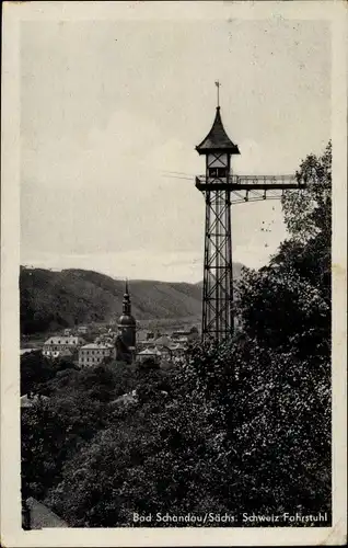 Ak Bad Schandau Sächsische Schweiz, Fahrstuhl