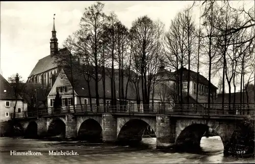 Ak Himmelkorn in Bayern, Mainbrücke, Kirche, Klosterbrauerei Friedrich Schütz