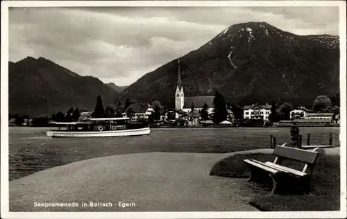 Ak Rottach Egern in Oberbayern, Panorama