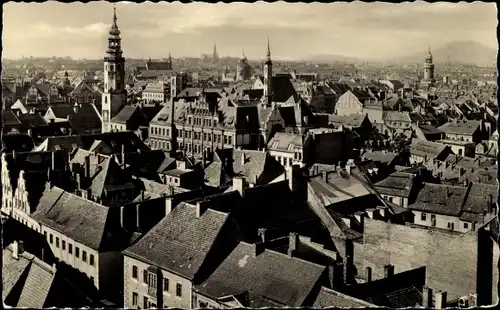 Ak Görlitz in der Lausitz, Teilansicht, Vogelschau