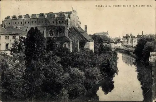 Ak Halle an der Saale, Saale, Dom