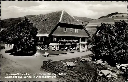 Ak Altsimonswald Simonswald im Schwarzwald, Gasthaus zur Sonne