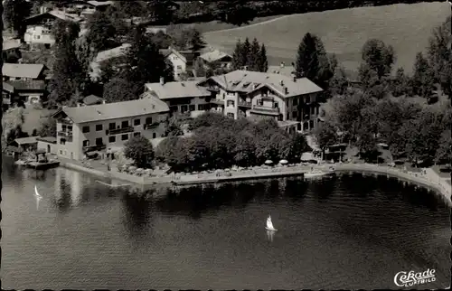 Ak Schliersee in Oberbayern, Hotel Schlierseer Hof, Fliegeraufnahme