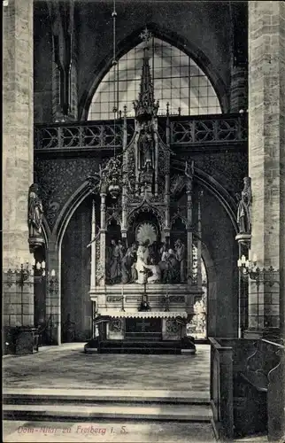 Ak Freiberg in Sachsen, Dom, Altar