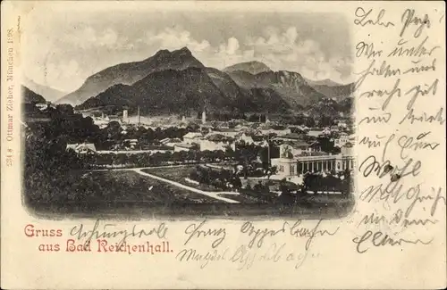 Ak Bad Reichenhall in Oberbayern, Panorama, Gebirgskette