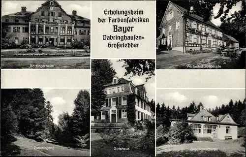 Ak Großeledder Dabringhausen Wermelskirchen, Erholungsheim Bayer, Gutshaus, Jugendherberge