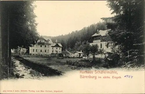 Ak Bärenburg Altenberg im Erzgebirge, Kurhaus Schäfermühle