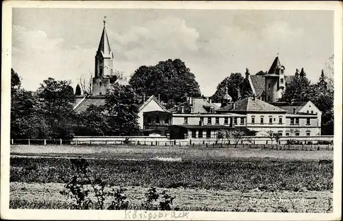 Ak Schmorkau Neukirch Sachsen, Blick auf den Ort, Kirche, Lager