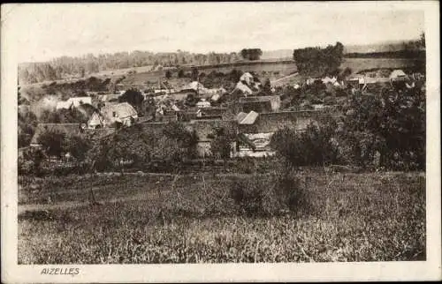 Ak Aizelles Aisne, Blick auf den Ort