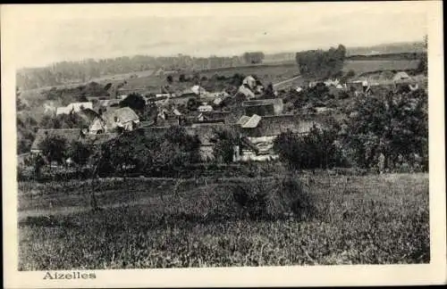 Ak Aizelles Aisne, Blick auf den Ort