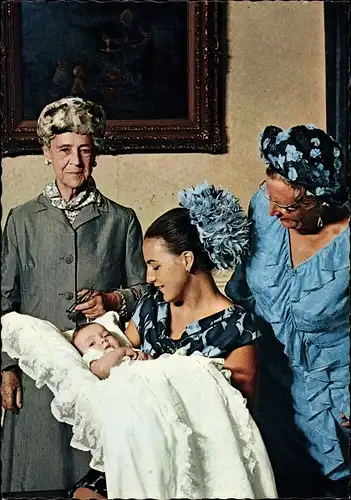 Ak Taufe von Prinz Maurits 1968, Prinzessin Margriet, Juliana der Niederlande