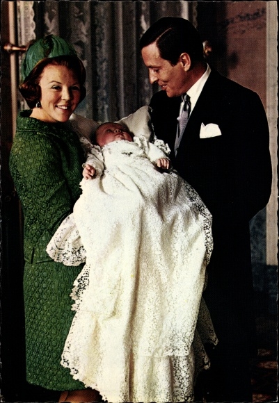 Ak Prinzessin Beatrix der Niederlande, Claus von Amsberg, Prinz Johan