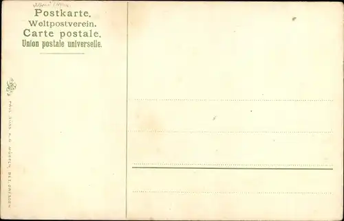 Künstler Litho Rieck, Basar für die leidende Kindheit 1905, Königin Witwe, Ziegenbock