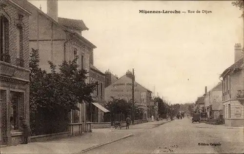 Ak Laroche Migennes Yonne, Rue de Dijon