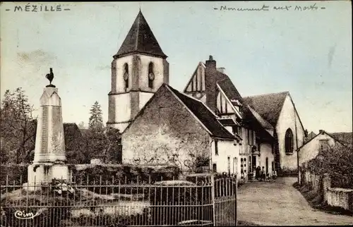 Ak Mézilles Yonne, Monument aux Morts