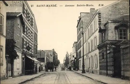 Ak Saint Mandé Val de Marne, Avenue Sainte Marie