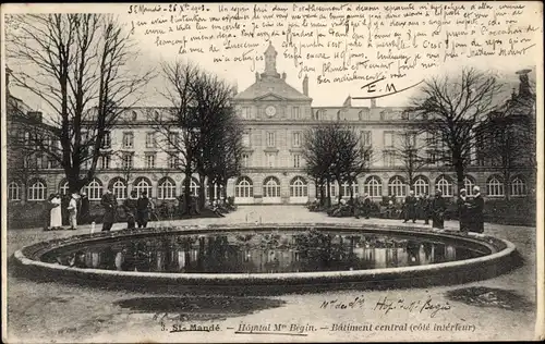 Ak Saint Mandé Val de Marne, Hopital M. Begin, Batiment central