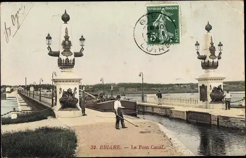 Ak Briare Loiret, Le Pont Canal